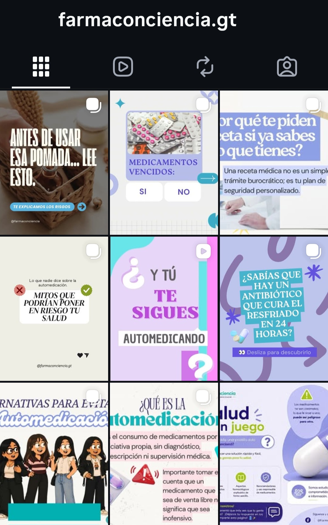 Perfil de Instagram Farmaconciencia